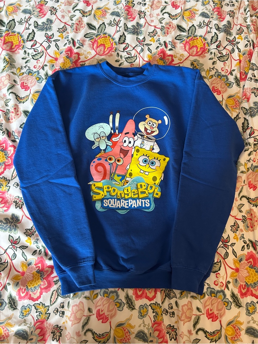 Universal Blue SpongeBob SquarePants Crewneck Sweatshirt